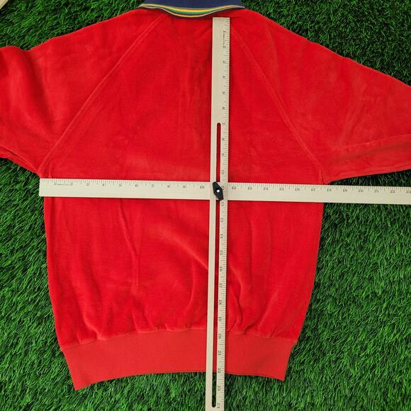 Vintage Y2K MOD Blank Sweatshirt Womens Small 18x22 Red Raglan - Picture 3 of 13